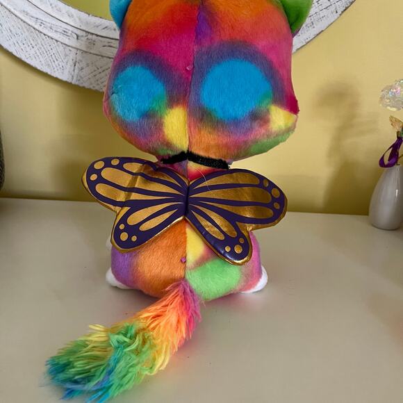 Rainbow Butterfly Unicorn Kitty Pink Stuffed Animal EUC - Picture 2 of 4